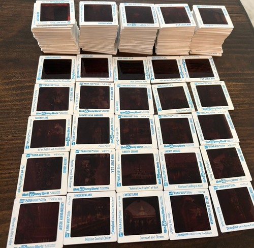 Vintage Walt Disney World PANA-VUE Slides "Main Street USA" lot of 150