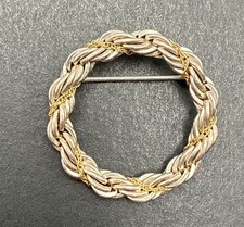 Tiffany & Co Signed 925 750 18k Rope Wreath B...