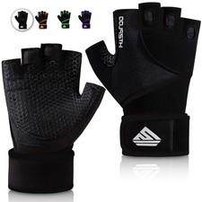 HTZPLOO Workout Gloves Gym Gloves Weight Lifting Gloves for Men with Full Pal...