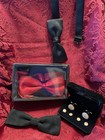 Formal Dress Lot—three Bow Ties, Cuff Links And Tuxedo Studs — photo 1