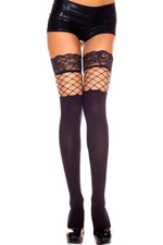 NEW sexy MUSIC LEGS lace FENCE net FISHNET tops OPAQUE thigh HIGHS hi STOCKINGS