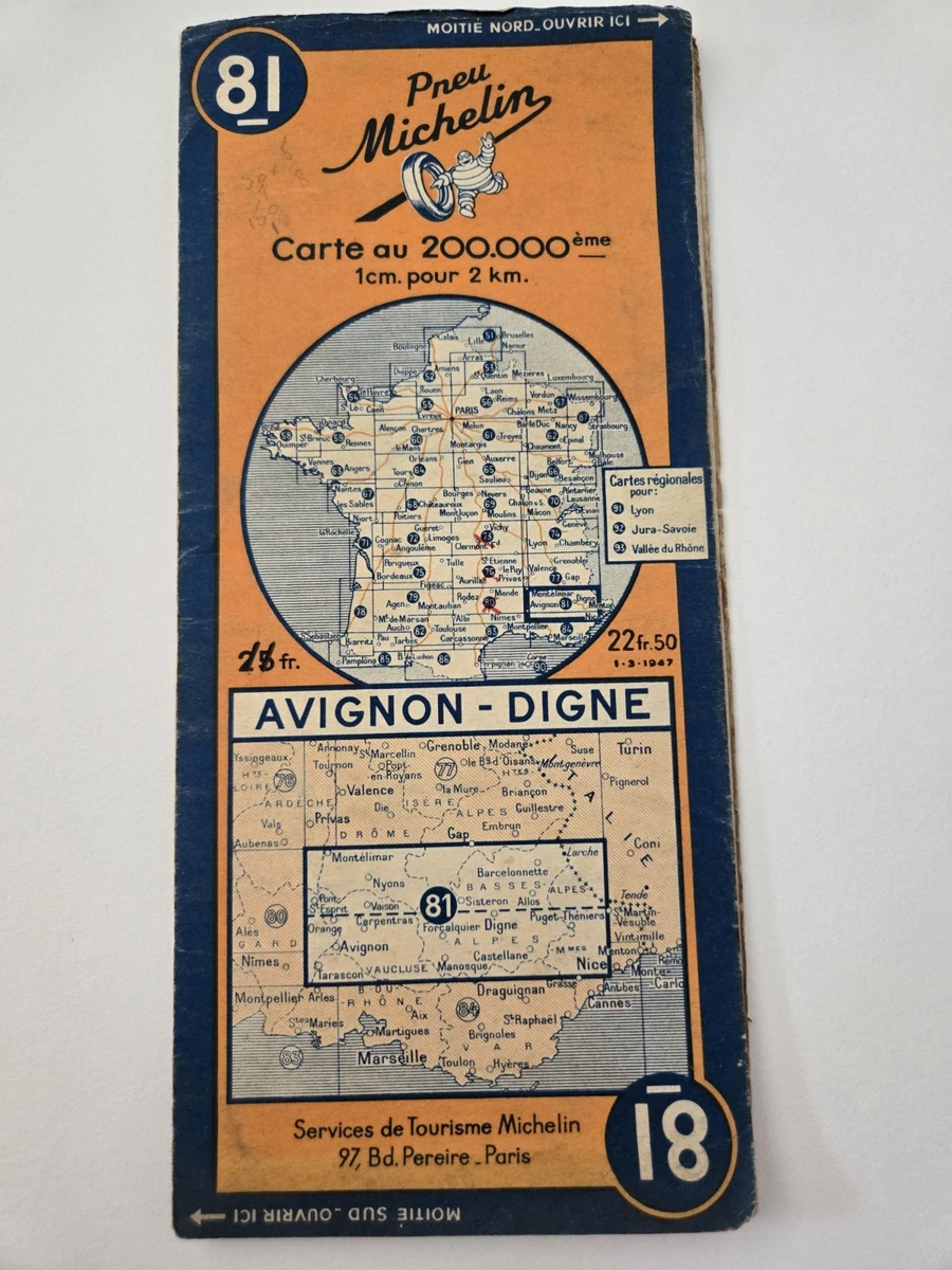 ANCIENNE CARTE ROUTIÈRE MICHELIN - N°10 EVREUX ( années 1910 a 20 ) EUR 1,00 - FR
