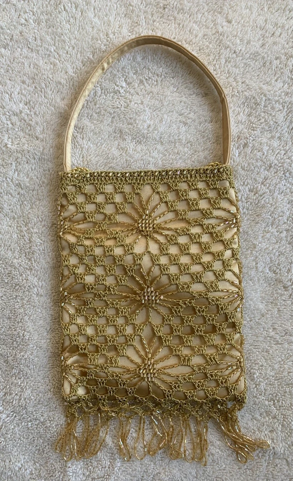 Валери Стивенс бисером богемное шик золото маленький Дамская сумка вечеринки вечер сумочка  - Изображение 4 из 4