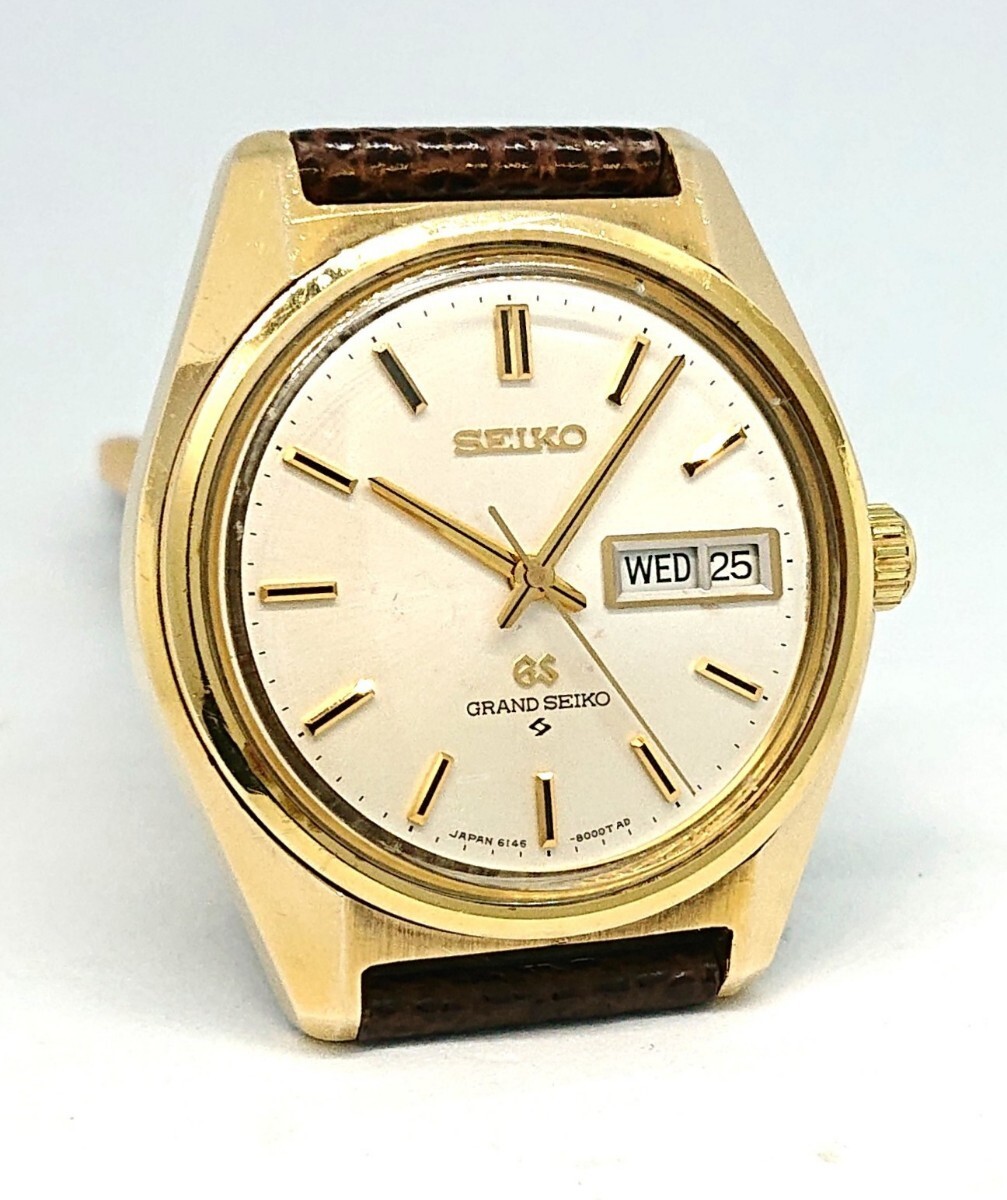 Ohed Seiko Grand 6146-8000 1968 Automatic Winding Gp Plated Gold 