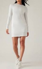Athleta Large Coaster Luxe Sweatshirt Dress heather grey Brand New w/ Tags