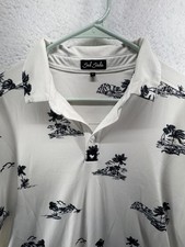Bad Birdie Performance Polo Beachy Tech Pique Golf Mens Size Medium Tropical
