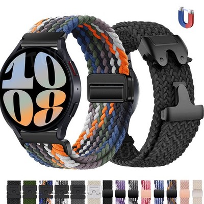 Braided Nylon Armband für Samsung Galaxy Watch 7 6 4 3 5 Pro 45/42/46/47mm S3 2