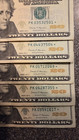 STAR NOTE - LOT OF 5 - SERIES 2017A DALLAS "K" DISTRICT $20 TWENTY DOLLAR BILLS — photo 1