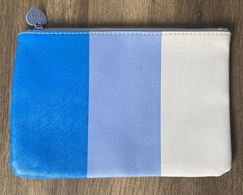 IPSY Flying Colors Blue Travel Cosmetic Make-Up Glam Bag ONLY Rare