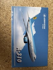 Uzbekistan Airways Airbus A310 Vintage Airline Brochure Seat Plan Rare