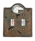 Western Horse Light Switch Plate Covers Stitched Faux Leather Look ...