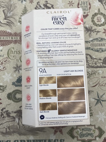 Clairol Permanent Natural Looking Nice 'N Easy - 9A Light Ash Blonde - Picture 2 of 5