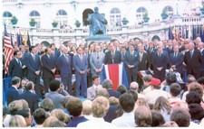 George H.W. Bush, VP Candidate, Ronald Reagan & Campaign Workers  Postcard