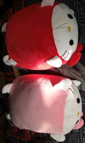 ๐2X Sanrio Hello Kitty Pink/White SKJ Mochi Pillow Plush Lg 12โ NWT Rare HTF - Picture 8 of 8