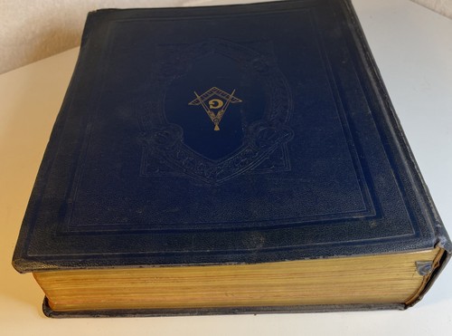 Holy Bible Masonic Edition Red Letter Cyclopedic Indexed 1949 Hertel Dark Blue - Picture 13 of 18