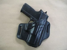 Sig Sauer P 250, 320 Sub Compact OWB Leather 2 Slot Pancake Belt Holster BLK RH