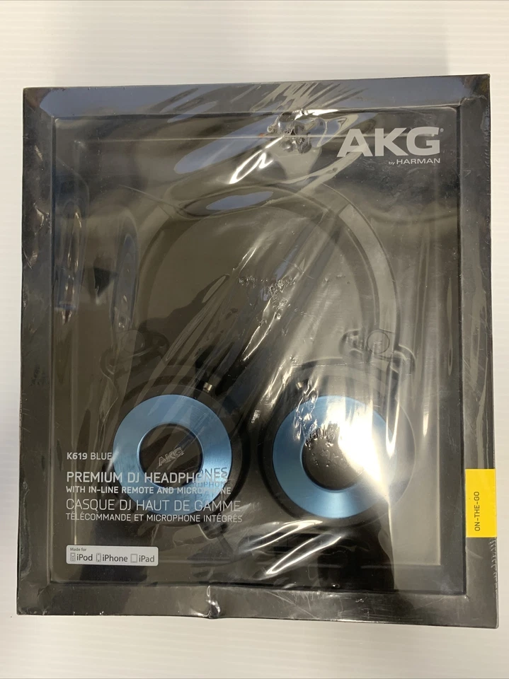 AKG K619 Auriculares DJ con Control Remoto en Línea y Micrófono (Azul) Foto 4 de 4