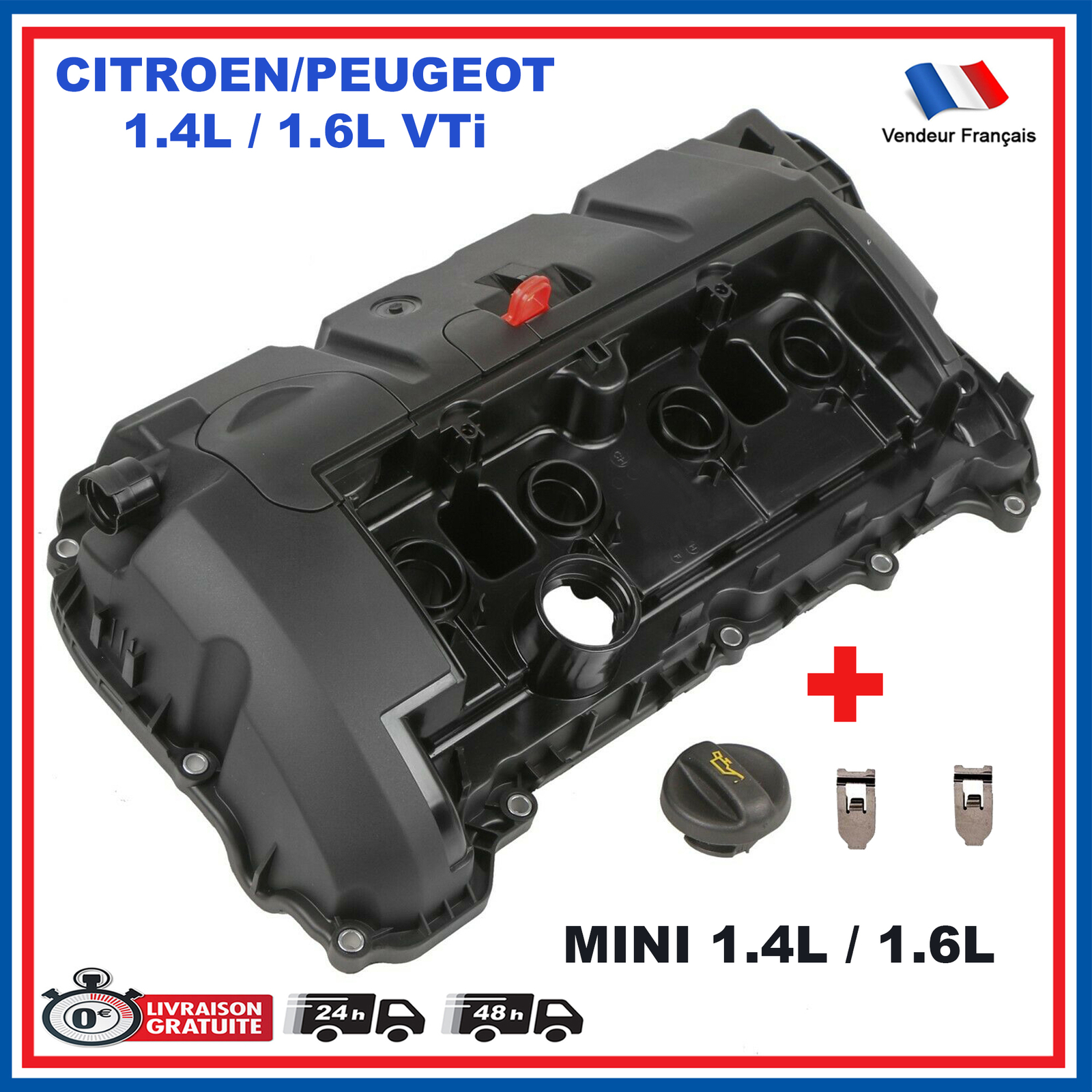 Couvre culasse cache culbuteurs 1.4 1.6 VTI 7567791 7533799 pour réparation moteur