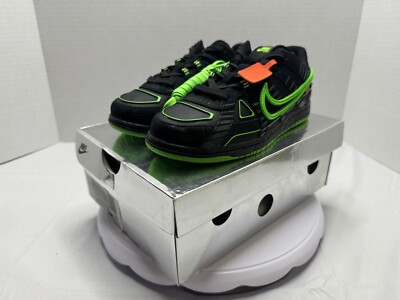 Nike Rubber Dunk Low Off-White Black Green Strike Size 3Y PreSchool Deadstock
