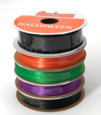 Halloween Celebrate It 1 Spool 4 Offray Spools of Ribbon Purple Orange Black NEW
