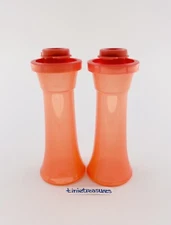 Tupperware Mini 4" Hourglass Salt And Pepper Shaker Set New tinietreasures