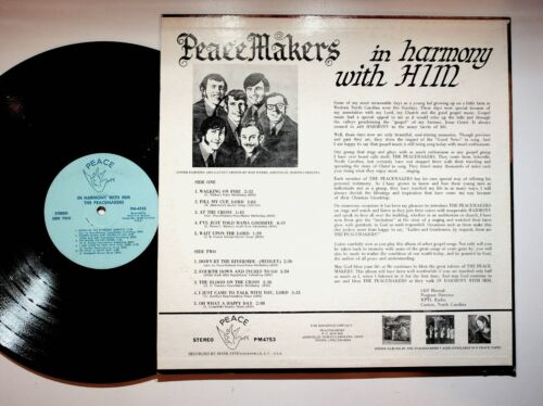 The Peacemakers In Harmony With Him Gospel Christian Vinyl LP Record - Picture 2 of 4