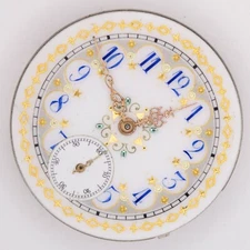 Elgin Grade 121 6-Size Antique Pocket Watch Movement, Excellent Fancy Dial