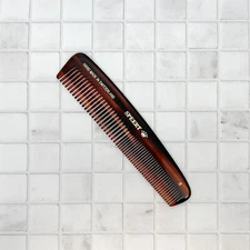 Hand-Made European Swiss Tortoise Comb #8 Havana Tortoise Brown Gold 5 3/8"Inch