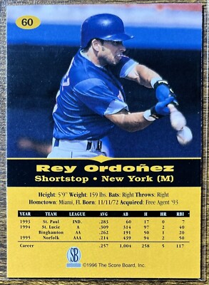 1996-97 Score Board All Sport PPF Multi-Sport Card #60 Rey Ordonez