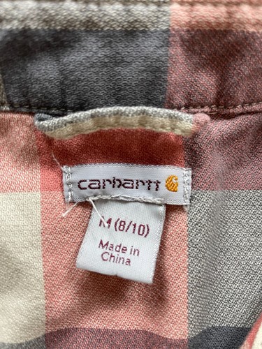Carhartt Check Plaid Button Up Hemd Damen M (8/10) rot Outdoor Workwear - Bild 3 von 8