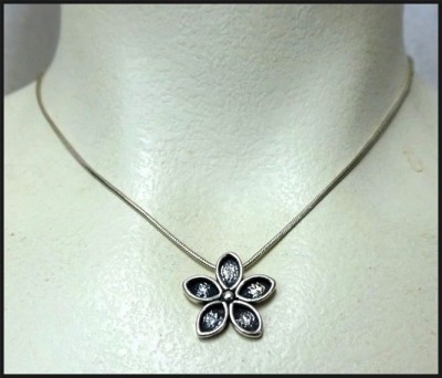 SILPADA Sterling Silver Necklace with Daisy Flower Pendant