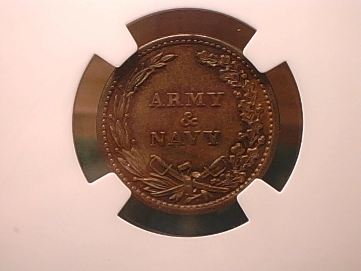 1863 Civil War Token- Army & Navy- NGC MS-64 BN. F-233/312a. | eBay
