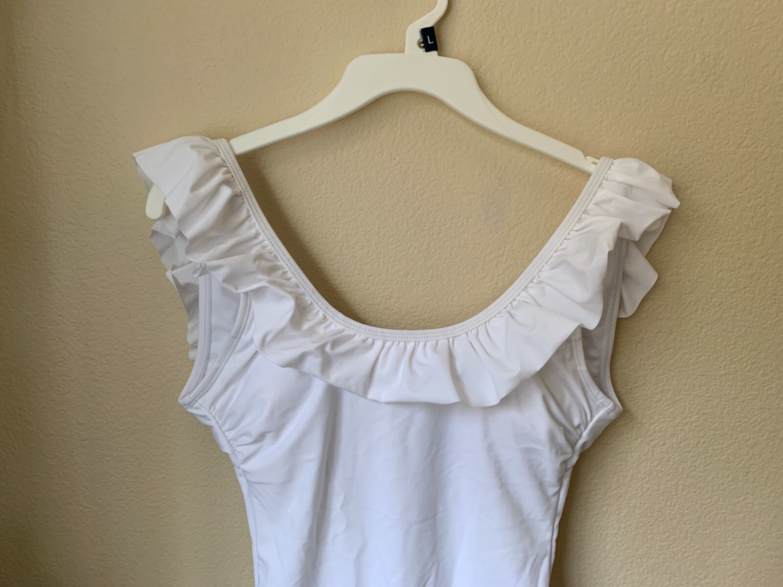 Sugar Coast Womens XS One Piece Swim Top White Ruffle Front Swimwear eBay