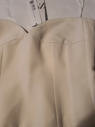 Zara Bustier With Sweetheart Neckline Cream Size S - Picture 2 of 9