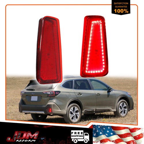 For 2015 2018 Subaru Outback Rear Bumper Reflector Red Led Tail Brake 