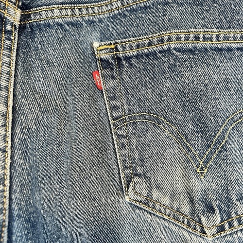 Pantalones de mezclilla Levis 505 azules para hombre calce regular recto talla 36x32 - Imagen 8 de 11