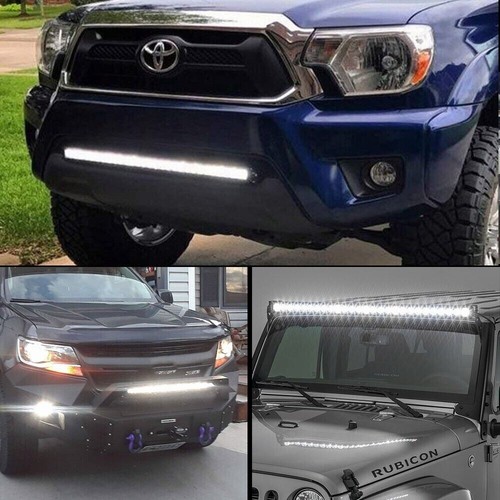 Slim 30inch LED Light Bar Combo Spot Flood Single Row Offroad Truck Driving Work - Picture 14 of 14