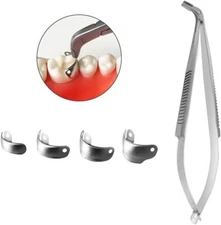 50pcs Dental Matrix Bands Sectional Contoured Metal Matrices Band Placing Pliers