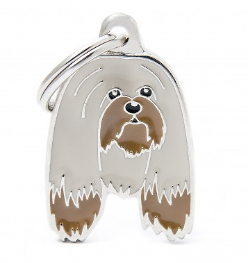 MEDAGLIETTA INCISA SERIE FRIENDS - TARGHETTA CANE LHASA APSO