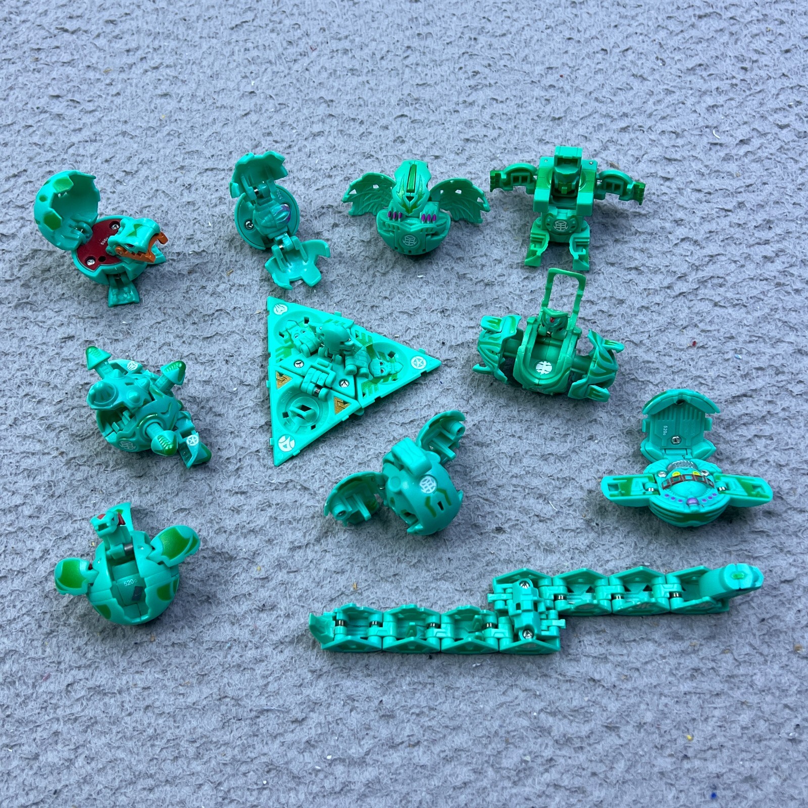 Bakugan Brawlers- Ventus Wind Teal Bakugan Lot Of 11 Battle Brawlers