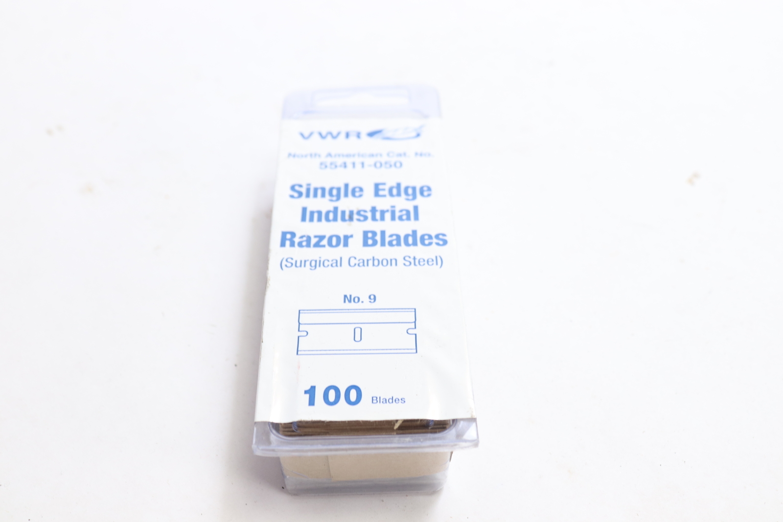 (100Pk) VWR Single Edge Industrial Razor Blades No. 9 Carbon Steel