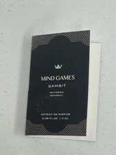 Mind Games GAMBIT 2mL  0.06 FL. OZ.  Extrait De Parfum  Sample on Card NEW