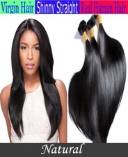 Brazilian Straight unprocessed Virgin Remy Human Hair 1 3 Bundles natural color
