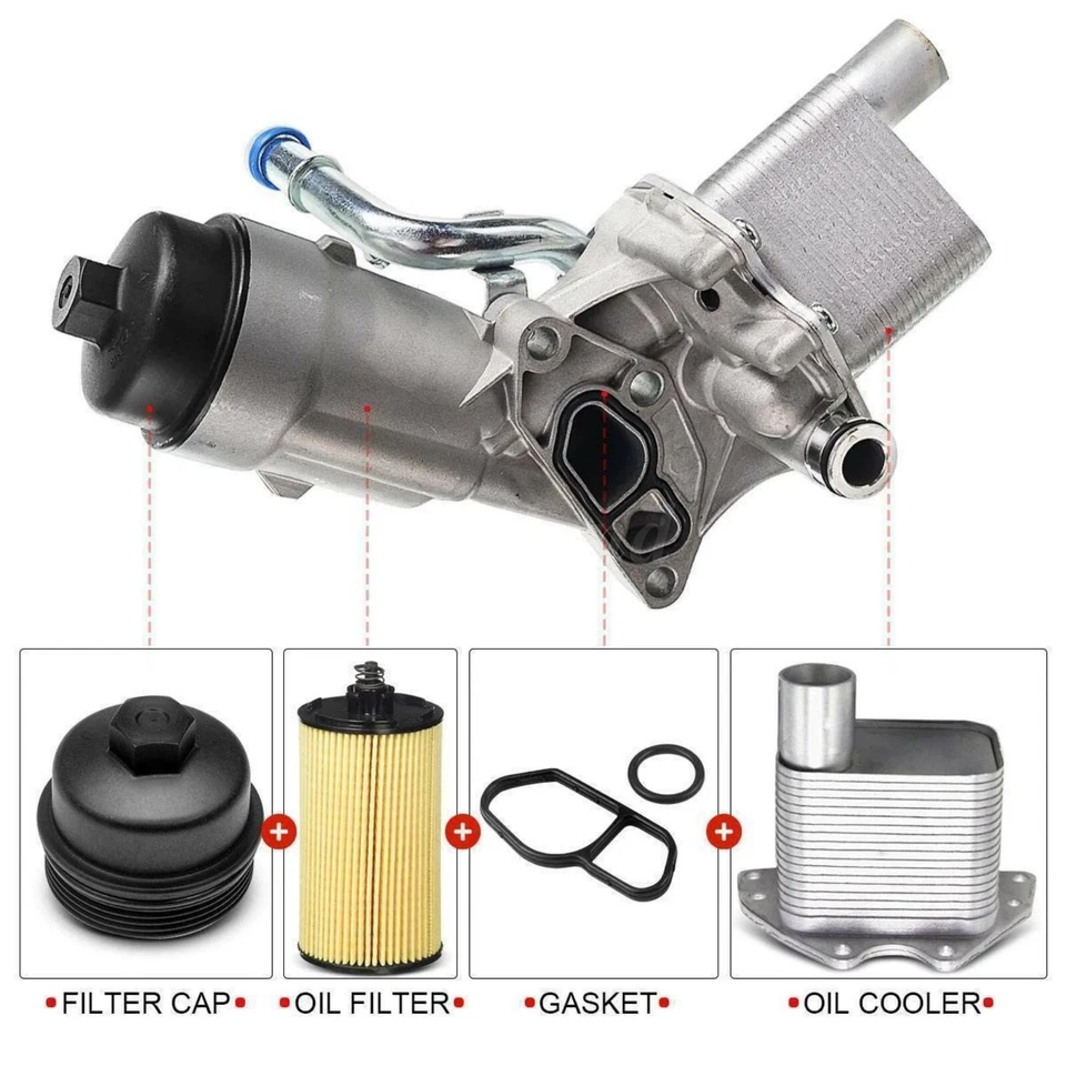 Oil Cooler Filter Housing Assembly for Chevy Sonic Cruze Trax Buick Encore 1.4L - Image 2 of 4