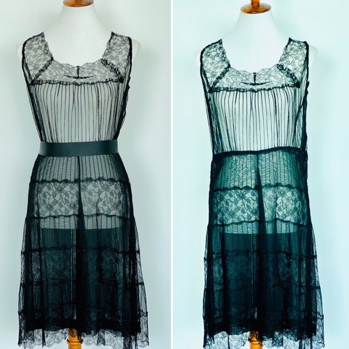 30s Sheer 30s Sheer Dress - Black 30s Sheer Lace D