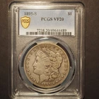 1895 *S* MORGAN SILVER DOLLAR *PCGS VF20 (w/ gold shield)* FREE SHIP! - G1864
