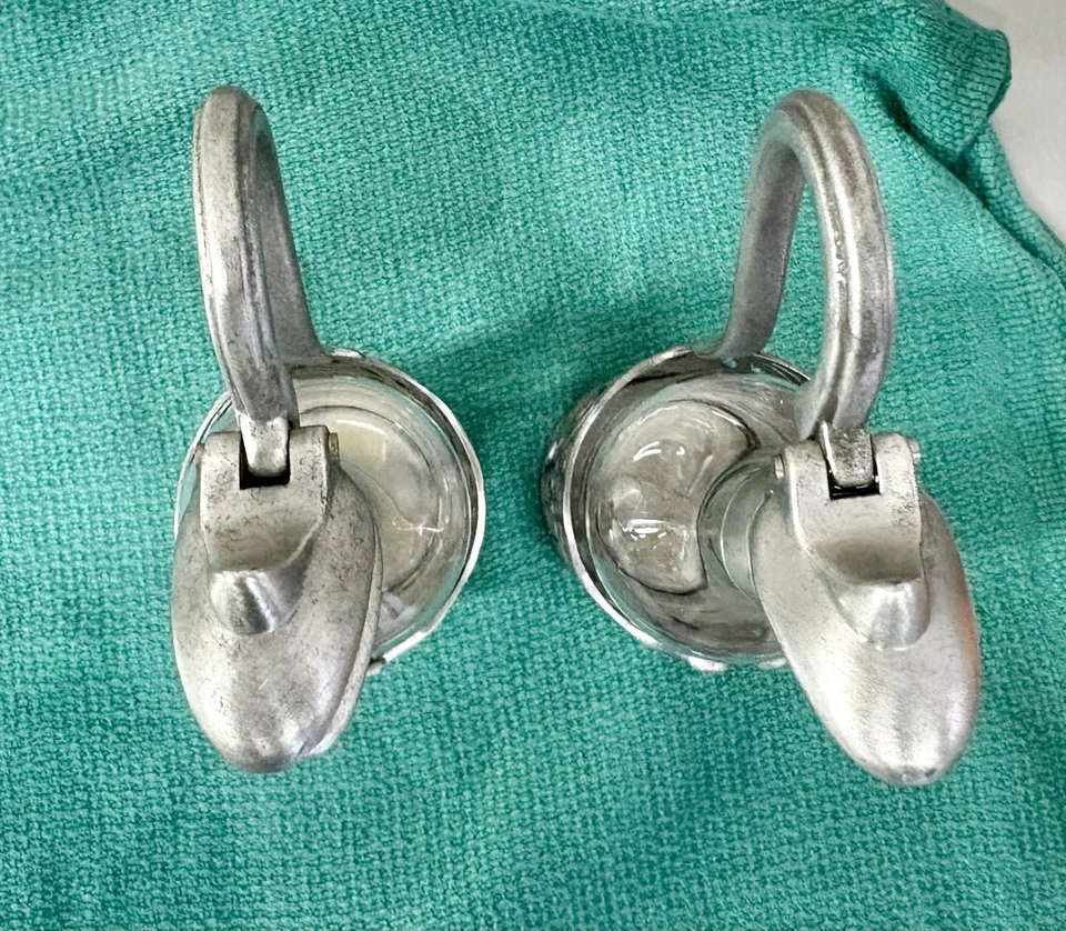 Винтажный круизный набор со стеклянным и серебряным покрытием с лотком - Изображение 3 из 4