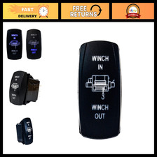 Momentary Rocker Switch with Blue LED - Laser-Etched for UTV, Truck, Boat, RV -