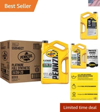 15,000-Mile Guarantee Pennzoil Platinum Full Synthetic 0W-20 Oil 3 Pack 5 Quart