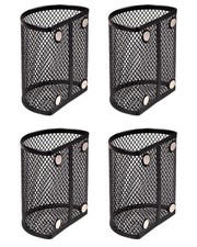 Magnetic Pen Holder 4 Pack Pencil Locker Organizer for and Office, Black